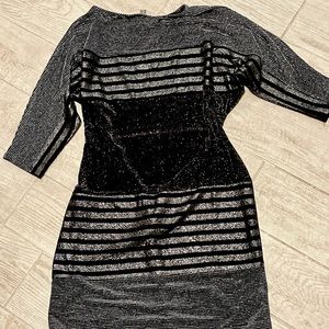 Black and silver dress